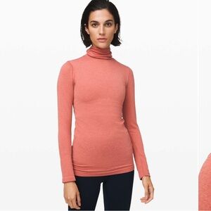 Lululemon Yin Vibes Turtleneck coral